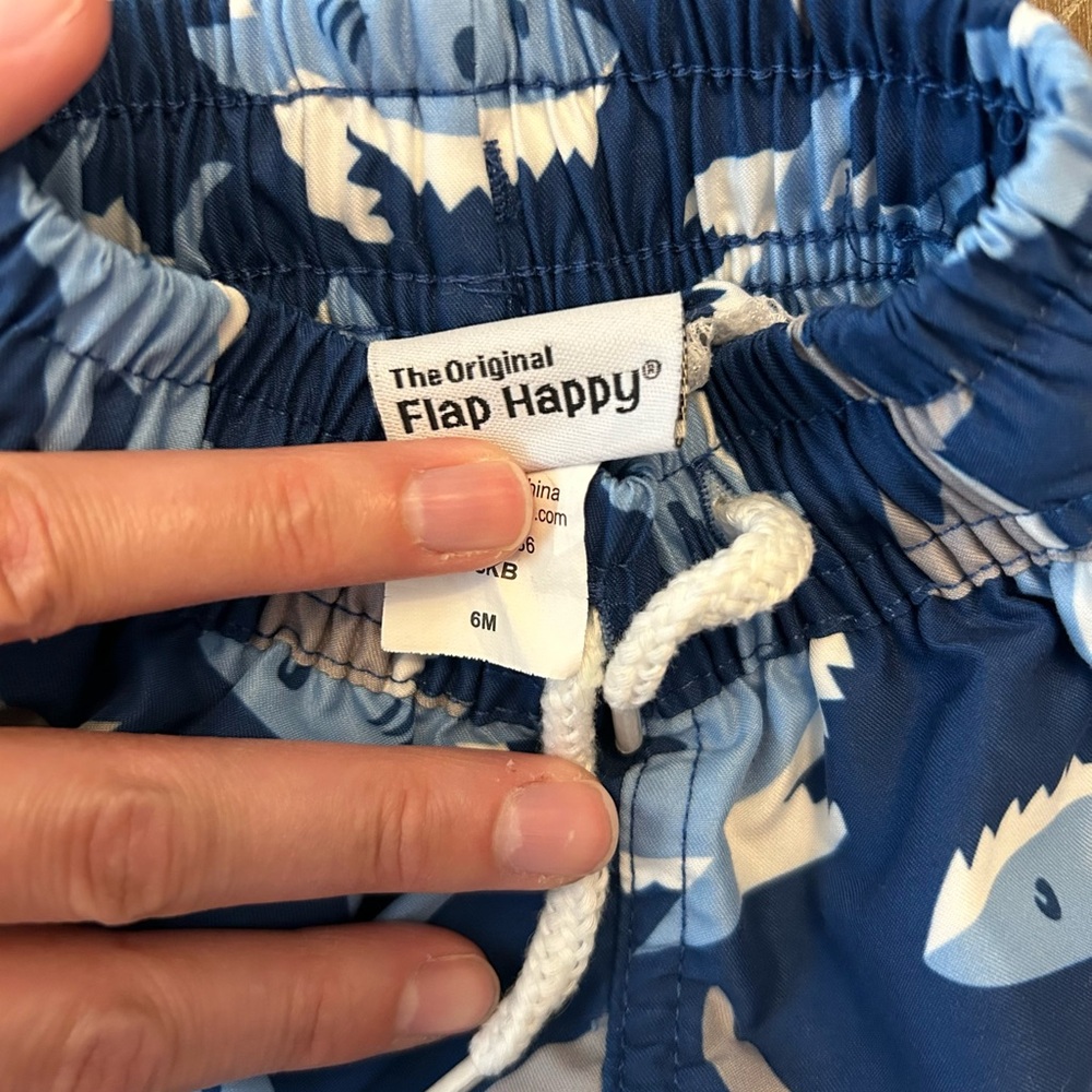 Flap Happy Blue Rashguard Swim Set with Shark Design - Picture 2 of 2
